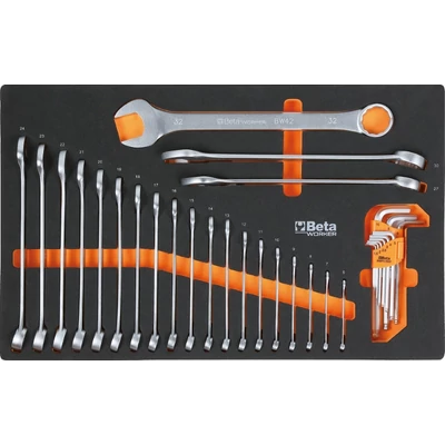 Beta BW 2400S-O7/E-M Worker 7 fiókos szerszámkocsi 309 darabos szerszámkészlettel