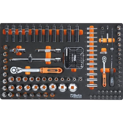 Beta BW 2400S-O7/E-M Worker 7 fiókos szerszámkocsi 309 darabos szerszámkészlettel