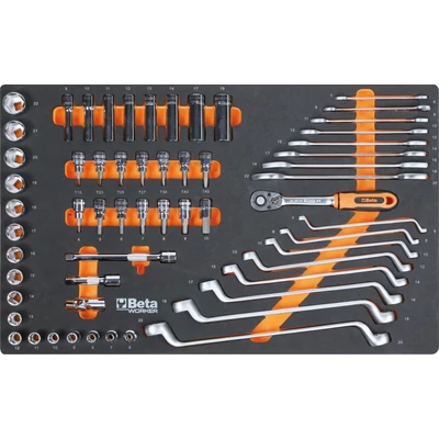 Beta BW 2400S-O7/E-M Worker 7 fiókos szerszámkocsi 309 darabos szerszámkészlettel