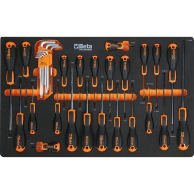 BETA BW 2400S-O7/E-S Worker 7 fiókos szerszámkocsi 240 darabos szerszámkészlettel
