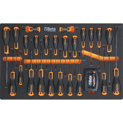 Beta BW 2400S-O8/E-L Worker 8 fiókos szerszámkocsi 398 darabos szerszámkészlettel
