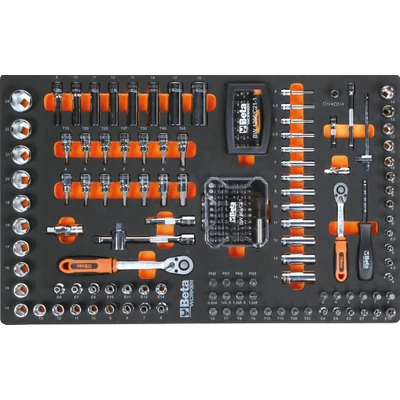 Beta BW 2400S-O8/E-L Worker 8 fiókos szerszámkocsi 398 darabos szerszámkészlettel