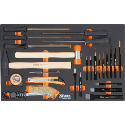 Beta BW 2400S-O8/E-L Worker 8 fiókos szerszámkocsi 398 darabos szerszámkészlettel