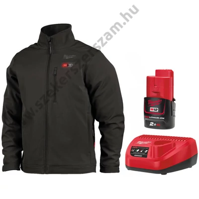 Milwaukee M12 HJ BL5-201 (XXL) prémium fűthető kabát, szürke (1 x 2.0 Ah Li-ion akkuval)